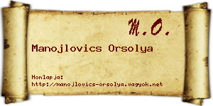 Manojlovics Orsolya névjegykártya